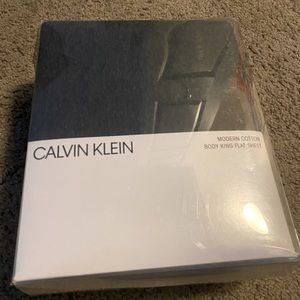 Calvin Klein King Size Flat Sheet (New)